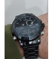 Naviforce Erkek Kol Saati Çift Kordonlu Dijital & Analog 2103 (Siyah)