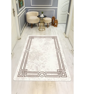 Modern Desenli Dijital Baskı Kaymaz Taban Halı H0110