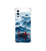 PrintiFy Oppo A55 ile Uyumlu Simya Serisi Sonsuz Akış Tasarımlı Uv Baskılı Köşe Korumalı Antişok Kılıf