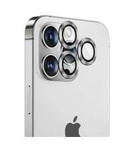 iPhone 14 Pro / 14 Pro Max Uyumlu Gerçek Safir Lens Koruyucu Görüntü Kalitesini Bozmayan Netlik (Gümüş)