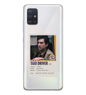 Samsung Galaxy A71 Uyumlu Taxi Driver Poster Tasarımlı Şeffaf Telefon Kılıfı