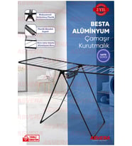 ASVERA BESTA ALÜMİNYUM ÇAMAŞIR KURUTMALIK (Antrasi - Haki - Krem)