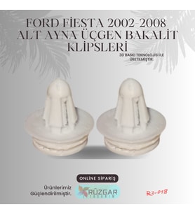 Ford Fiesta 2002-2008  Alt Ayna Üçgen Bakalit Klipsleri 2 ADET (Beyaz)
