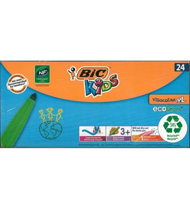 BİC KIDS VISACOLOR XL JUMBO KEÇELİ BOYA KALEMİ 24 RENK - 829005 (513781)