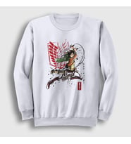 Presmono Unisex Beyaz Soldier Eren Yeager Anime Attack On Titan Sweatshirt 316281tt