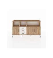 Arges Konsol 5 Raflı 3 Çekmeceli 3 Kapaklı 176x30x99 Çam-Çam/Aytaşı