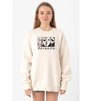 Horror Character Friends Ekru Kadın 2ip Sweatshirt