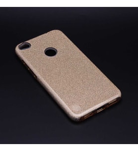 Huawei P9 Lite 2017 Kılıf Simli Parlak Shining Kapak (Gold)