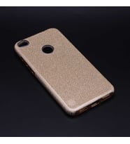 Huawei P9 Lite 2017 Kılıf Simli Parlak Shining Kapak (Gold)