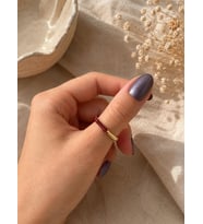 Kahverengi Gold İnce Yüzük