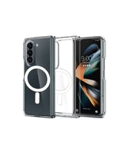Samsung Galaxy Z Fold 5 Kılıf Magsafe Wireless Kablosuz Şarj Uyumlu Manyetik Şeffaf Kapak
