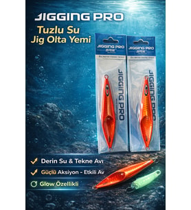 100 Gr Slow Jig Yemi 2'li Set - Glow Özellikli Derin Su Balık Avı Seti