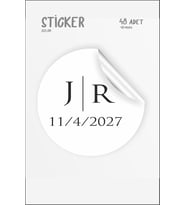 Nişan Nikah Düğün Sticker Süs Etiketi 48 Adet 3 Cm