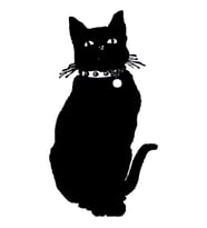 SİYAH KEDİ FOLYO STİCKER 200cm Uzunluk (Karışık)