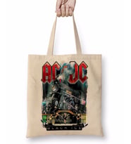 Ac Dc Black İce Bez Çanta Uzun Saplı