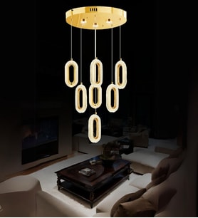 Sandra 7'li Sarkıt  Led Avize (Gold)