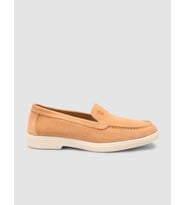 MonaMae %100 Hakiki Deri Turuncu Süet Kadın Loafer