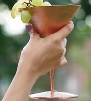 Bakır Kadeh Martini Model Düz Mat Bakır Renk