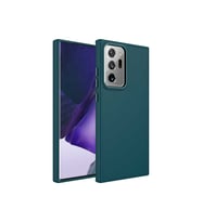 Samsung Galaxy Note 20 Ultra Uyumlu Kılıf Metal Çerçeve ve Buton Tasarımlı Silikon Zore Luna Kapak (Koyu Lila)