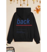 Çocuk Back Baskılı Sweatshirt (Siyah)