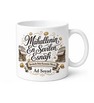 Mahallenin En Sevilen Esnafı Yazılı Bereketli Kazanç Kupası Hediye Bardak