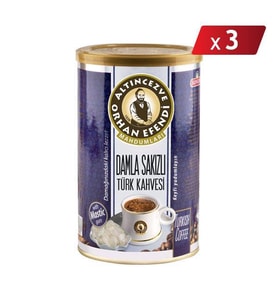 Orhan Efendi Damla Sakızlı Türk Kahvesi 500 Gr Teneke - 3LÜ PAKET