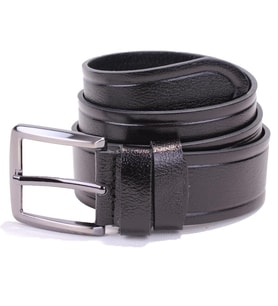 Dagoster DMK26-466DG Siyah 4 cm Hakiki Deri Erkek Kemer