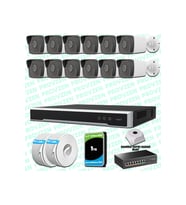 Provzen Hikvision 12 Kameralı IP 1080P Mikrofonlu Güvenlik Kamerası Olay Anında bildirim
