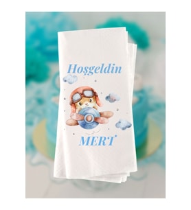 Bebek Doğumu Hoşgeldin Baskılı Konsept Peçete 20 Adet 001