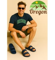 Oregon Shoes FeelUp Comfort Eva Erkek Deniz Günlük Cırtlı Terlik Laci