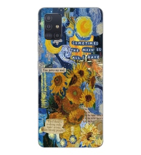 Samsung Galaxy A71 Uyumlu Van Gogh Tasarımlı Şeffaf Telefon Kılıfı