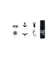 Geyik Boğa Spray Tattoo Geçici Siyah Sprey Dövme Seti