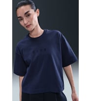 Nike Sportswear Luxe SS Oversized Womens Tee Boxy Bol Kesim Kadın Tişört Lacivert