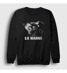 Presmono Unisex Siyah Poster Film La Haine Sweatshirt 498847tt