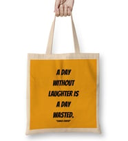 Charlie Chaplin Quotes Ar t Gift Vintage Retro Style Bez Çanta Uzun Saplı
