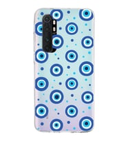 PrintiFy Xiaomi Mi Note 10 Lite ile Uyumlu 1mm Slim Fit Nazar Boncuğu 1 Baskılı Şeffaf  Kılıf