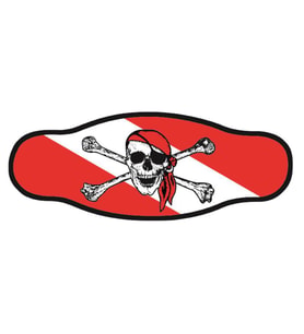 BESTDIVERS Maske Arkalığı JOLLY ROGER Neopren