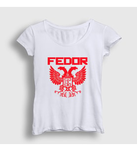 Presmono Kadın Beyaz Emperor V2 Ufc Mma Fedor Emelianenko T-Shirt 508339tt