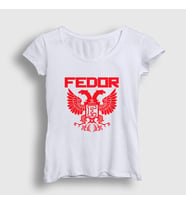Presmono Kadın Beyaz Emperor V2 Ufc Mma Fedor Emelianenko T-Shirt 508339tt
