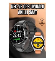 Mey İthalat® Akıllı Saat Titreşimli Pusula Nabız ve Tansiyon Ölçer NFC Uyumlu