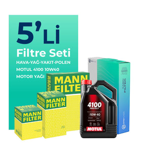 MANN Jeep Grand Cherokee 3.1 Dizel Filtre Bakım Seti Motul Motor Yağlı (1999-2002) 5 Li