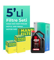 MANN Jeep Grand Cherokee 3.1 Dizel Filtre Bakım Seti Motul Motor Yağlı (1999-2002) 5 Li
