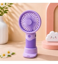 Sevimli Masaüstü Mini Fan USB Şarjlı Taşınabilir Sessiz Kawaii Tasarım El Fanı