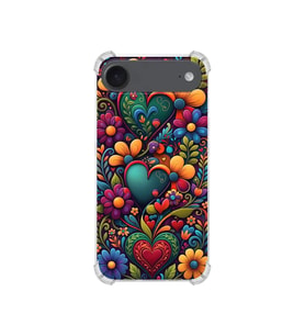 PrintiFy Kkapple iPhone 17 Air ile Uyumlu Düşlerin Dansı Serisi Çiçeklerin Dansı Tasarımlı Uv Baskılı Köşe Korumalı Antişok Kılıf