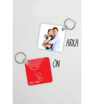 Love Ve Resim Baskılı Anahtarlık