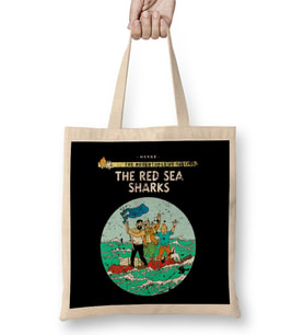 The Adventures Of Tintin The Red Sea Sharks Vintage Style Cover Bez Çanta Uzun Saplı