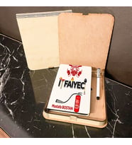 İtfaiyeciye Hediye Ahşap Kutulu Defter Kalem Set 002