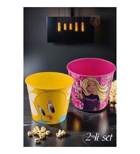 TransForMacion Tweety Barbie Patlamış Mısır Popcorn Kovası 2 li SET 719280