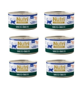Nutri Feline Tahılsız Tavuk Etli ve Ördekli Pate Kedi Konservesi 70 Gr x 6 Adet - Doğal Ezme Yaş Mama