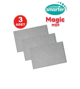 SMARTER MAGIC YEDEK MOP 3 ADET PASPAS TEMİZLİK SETİ MANDALLI YER YÜZEY TEMİZLİK HAVLUSU BEZİ UYUMLU